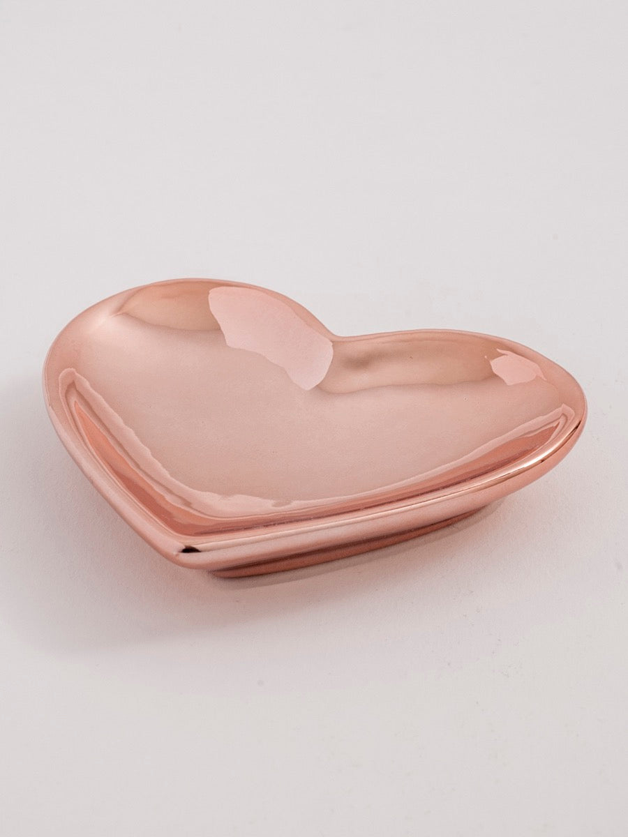 Heart Metallic Trinket Dish