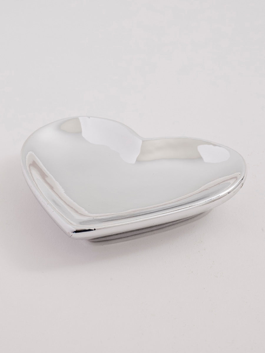 Heart Metallic Trinket Dish