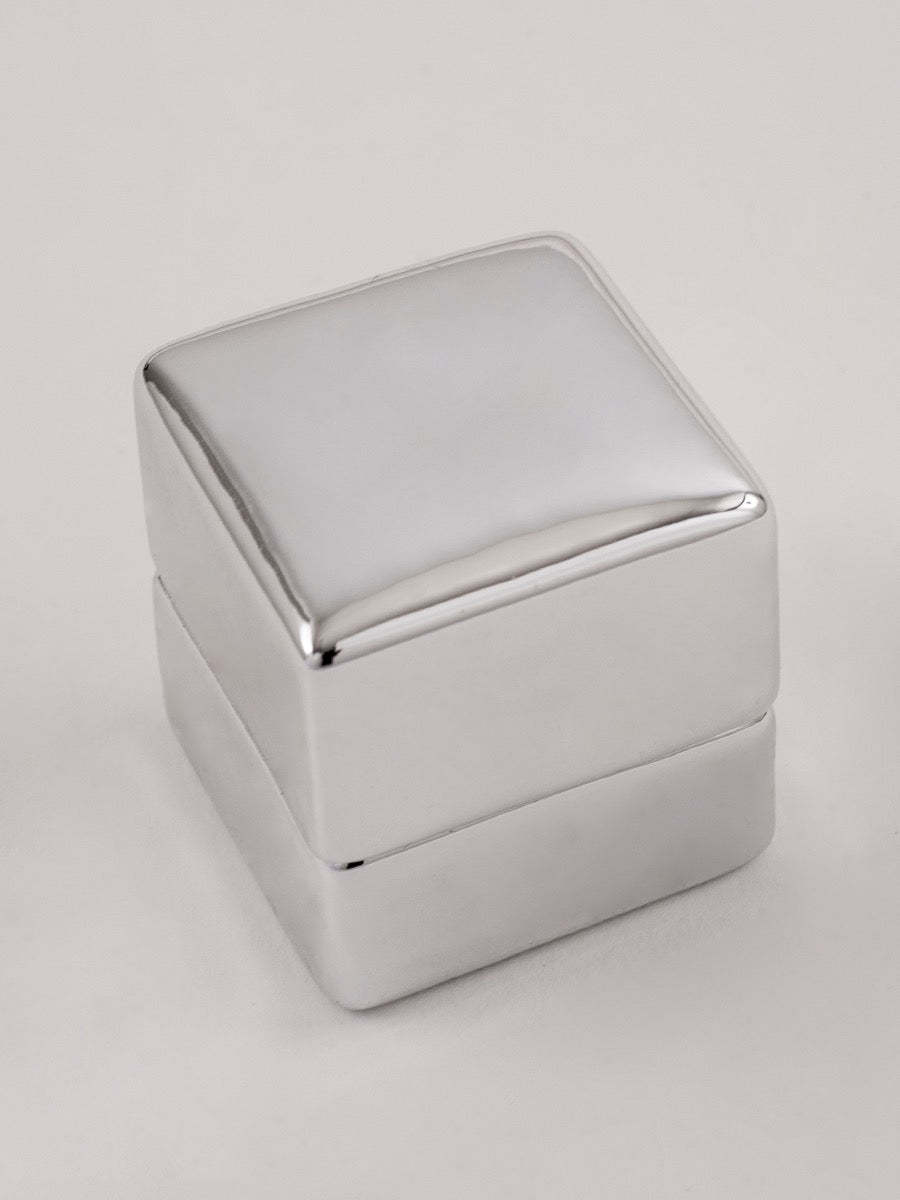 Metallic Electroplate Ring Box