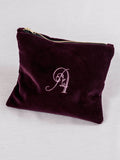 Embroidered Velvet Cosmetic Bag