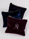 Embroidered Velvet Cosmetic Bag