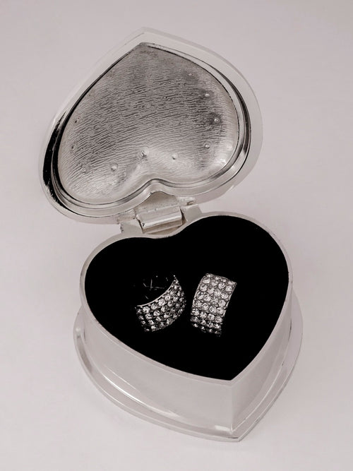 Beaded Edge Heart Jewelry Box