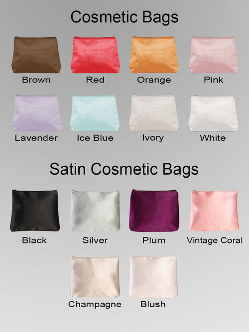 Novia Embroidered Cosmetic Bag