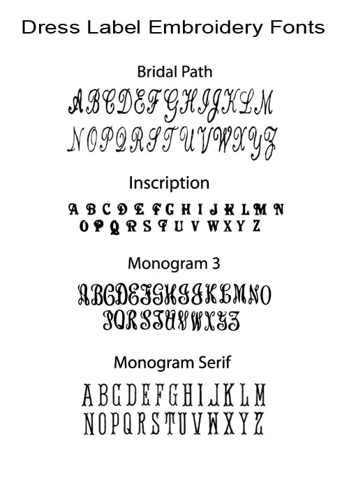 Flourish Border Monogram Dress Label