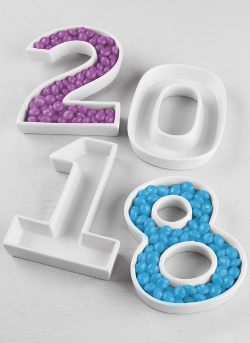 Year Number Dish Set - 4pcs
