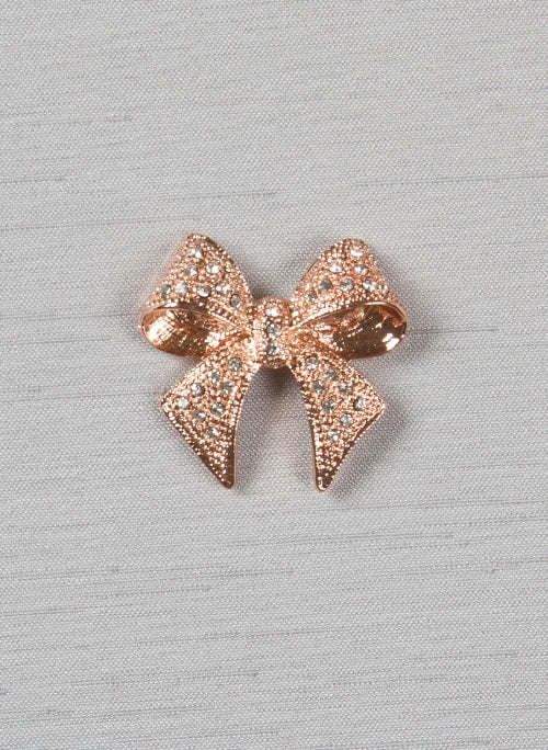 Rhinestone Bow Brooch