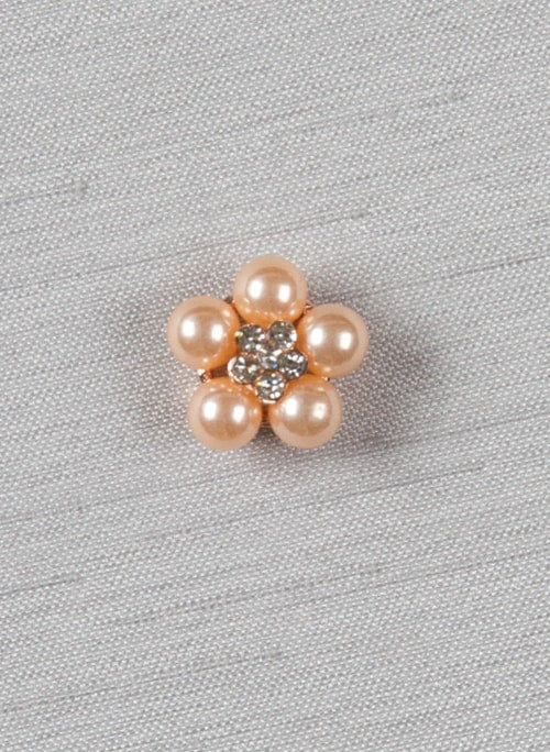 Pearl and rhinestone flower 1/2