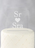 Sr. & Sra. Acrylic Square Cake Top
