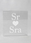 Sr. & Sra. Acrylic Square Cake Top