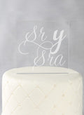 Sr. & Sra. Acrylic Square Cake Top
