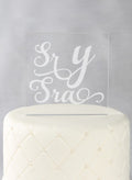 Sr. & Sra. Acrylic Square Cake Top