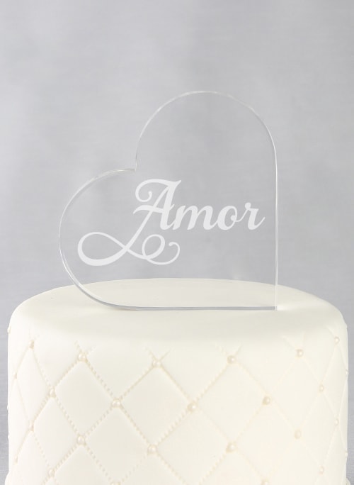 Amor Acrylic Cake Top
