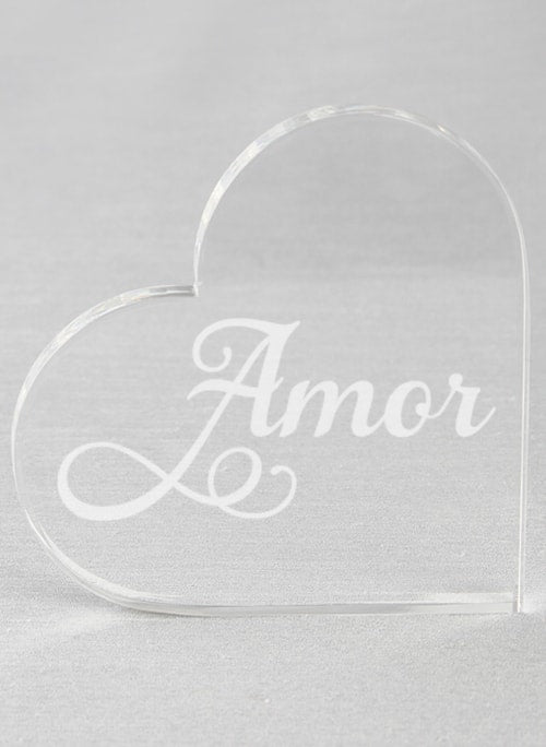 Amor Acrylic Cake Top