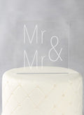 Mr. & Mr. Acrylic Square Cake Top