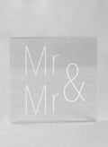 Mr. & Mr. Acrylic Square Cake Top