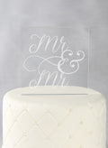 Mr. & Mr. Acrylic Square Cake Top