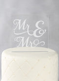 Mr. & Mr. Acrylic Square Cake Top