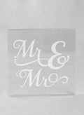 Mr. & Mr. Acrylic Square Cake Top