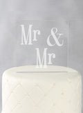 Mr. & Mr. Acrylic Square Cake Top