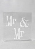 Mr. & Mr. Acrylic Square Cake Top