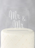 Mr. & Mr. Acrylic Square Cake Top
