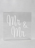 Mr. & Mr. Acrylic Square Cake Top