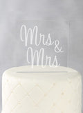 Mrs. & Mrs. Acrylic Square Cake Top