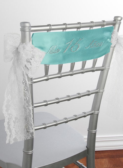 Mis Quince Anos Satin Chair Sash