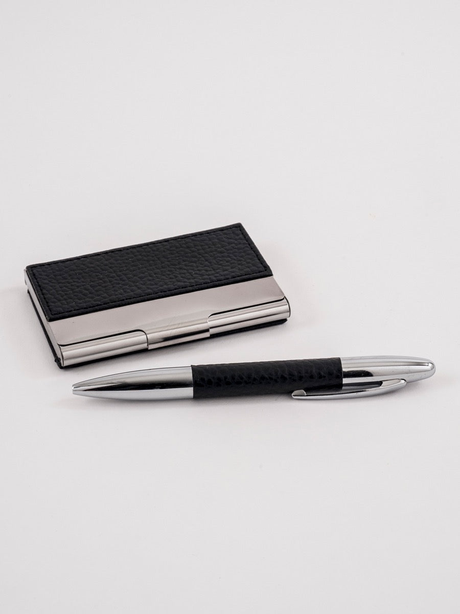 Black Pen & Card Holder