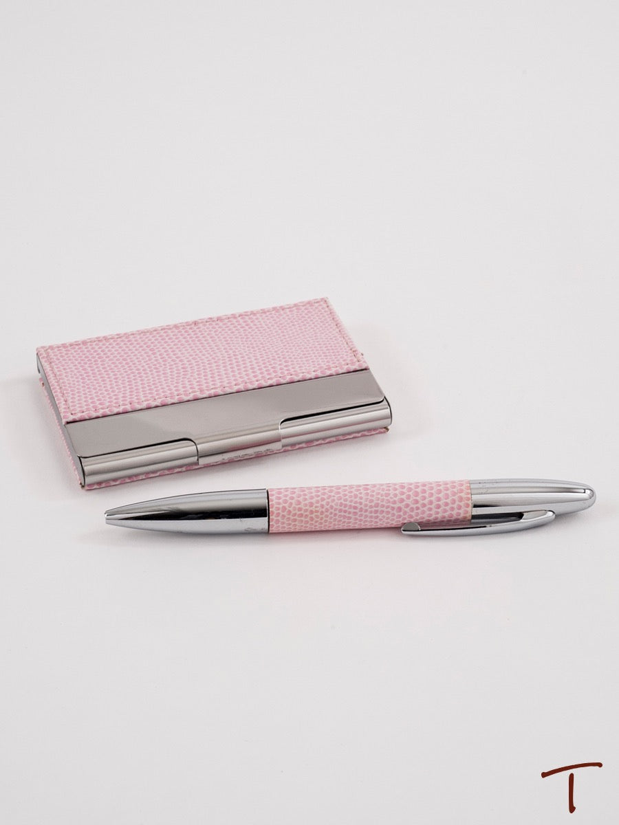 Pink Pen & Card Holder