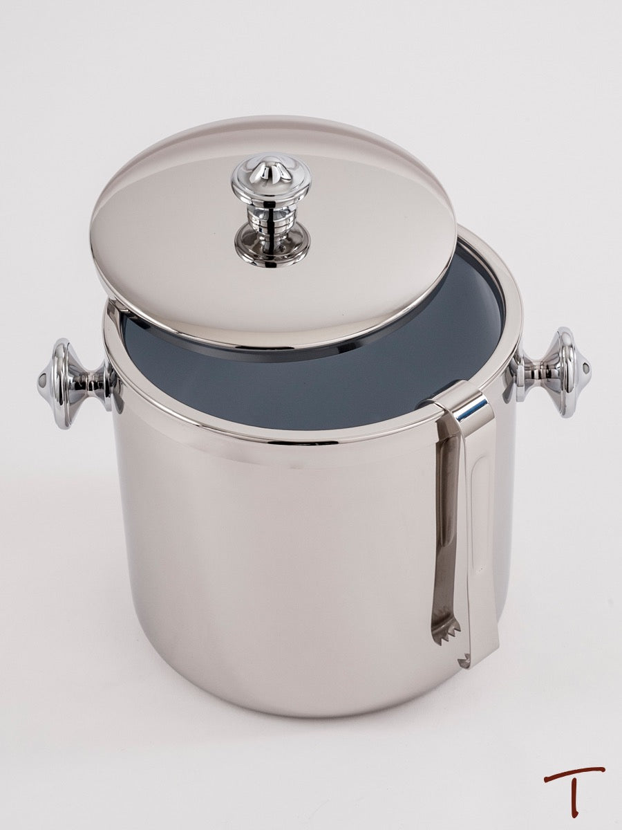 Covered Ice Bucket W/Tongs