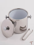 Covered Ice Bucket W/Tongs
