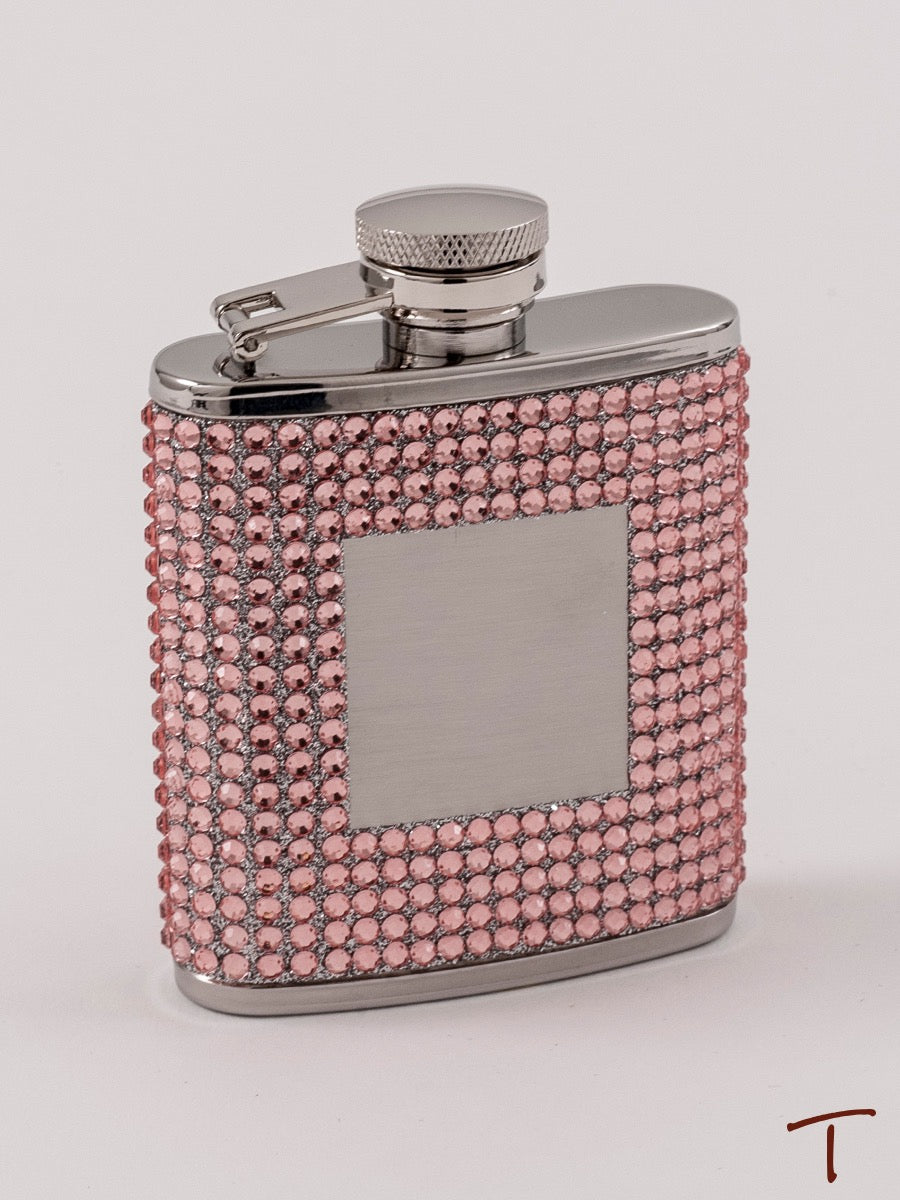 Flask w/Pink Crystals