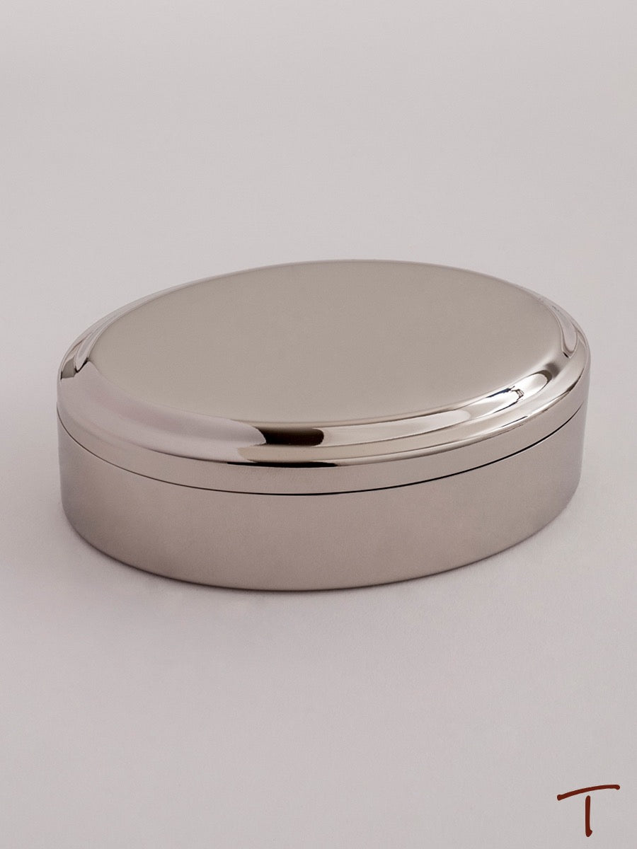 Oval Lift Top Jewelry Box