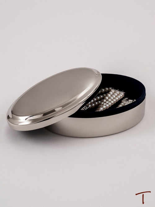 Oval Lift Top Jewelry Box