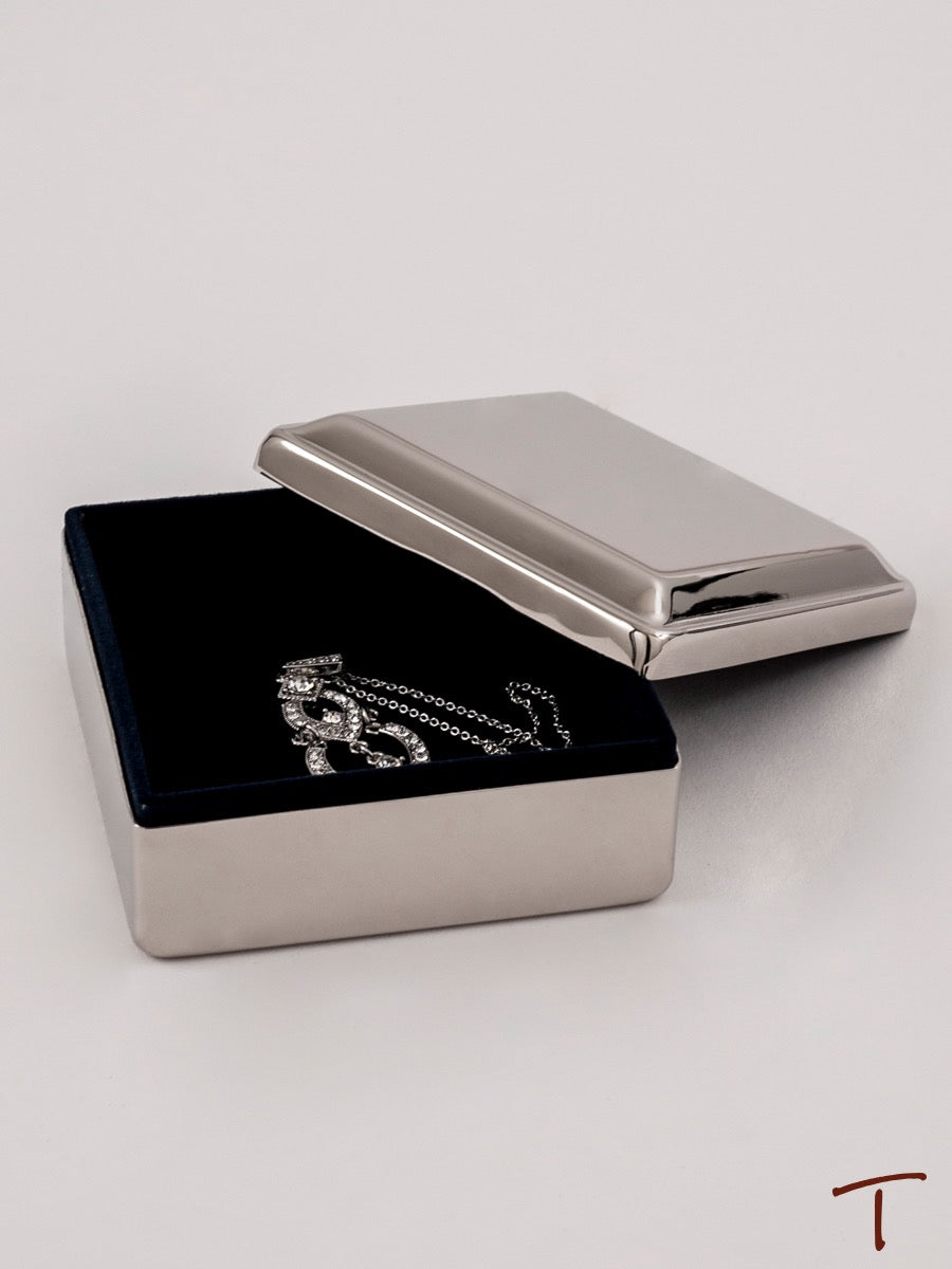 Square Lift Top Jewelry Box
