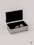 Beaded Antique Rectangle Jewelry Box - Small