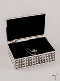 Beaded Antique Rectangle Jewelry Box - Large