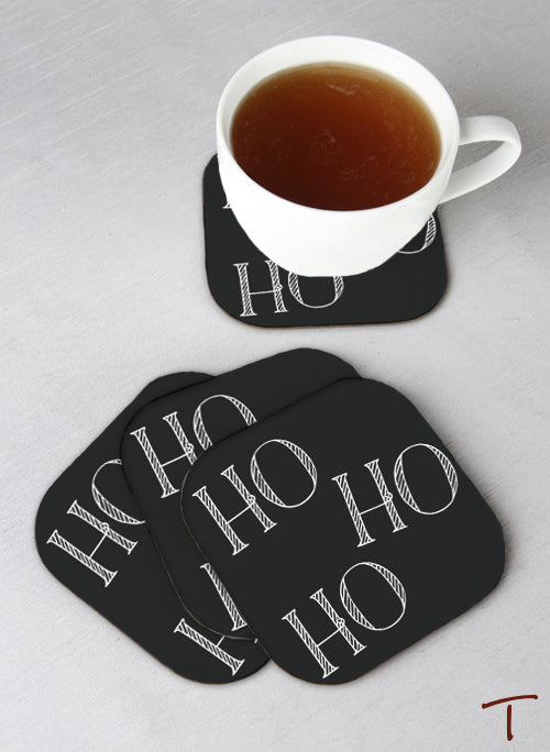 Tenereze Exclusive | HO HO HO Coasters - Set of 4
