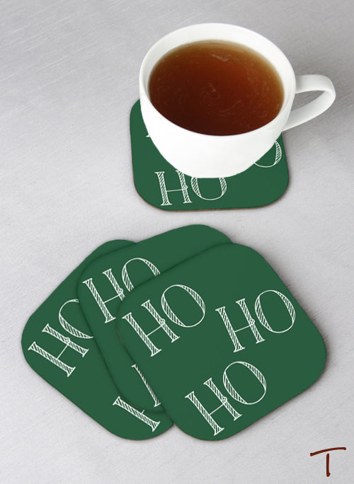 Tenereze Exclusive | HO HO HO Coasters - Set of 4