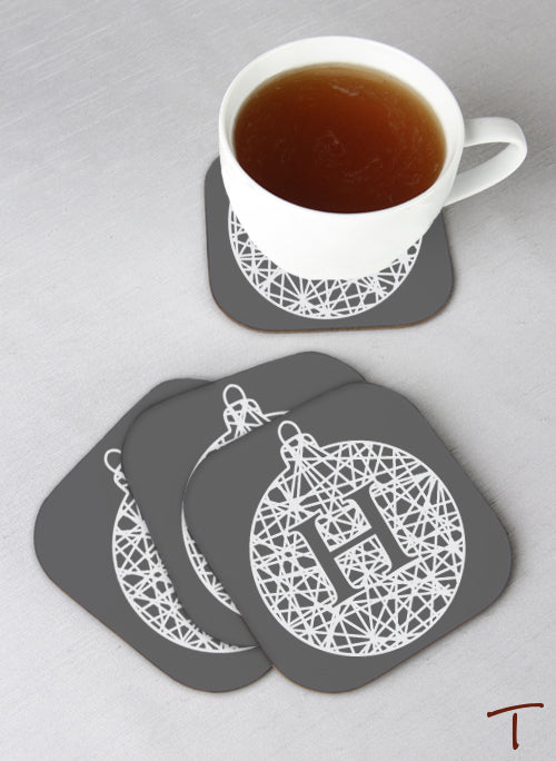 Tenereze Exclusive | Monogram Ornament Coasters - Set of 4