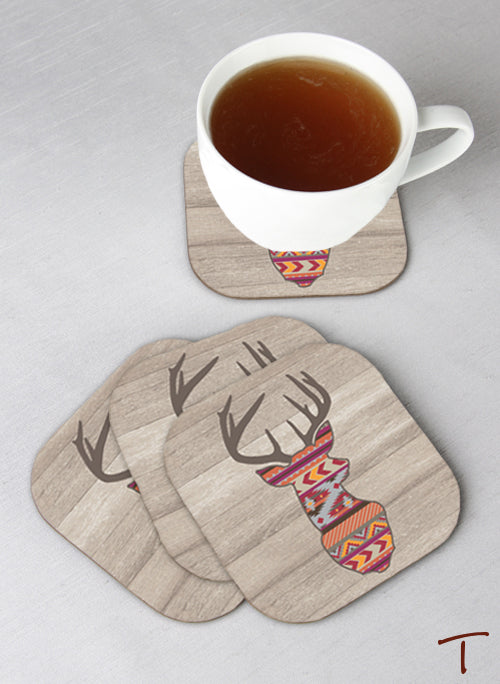 Tenereze Exclusive | Tribal Deer Coasters - Set of 4