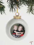Poinsettia Porcelain Christmas Ornament