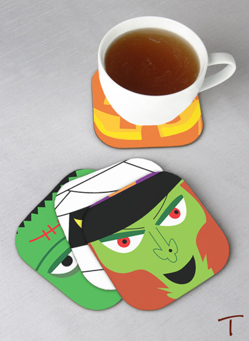 Tenereze Exclusive | Halloween Coasters - Set of 4