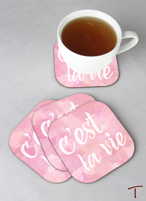 Tenereze Exclusive | C'est la vie Coasters - Set of 4