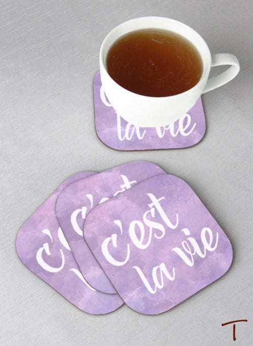 Tenereze Exclusive | C'est la vie Coasters - Set of 4