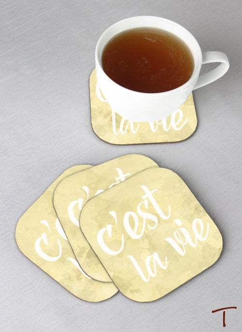 Tenereze Exclusive | C'est la vie Coasters - Set of 4
