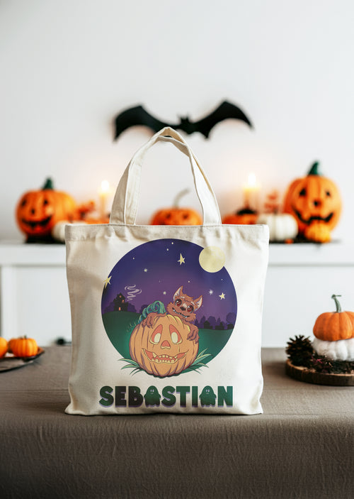 Peek-a-boo Warewolf Personalized Tote Bag