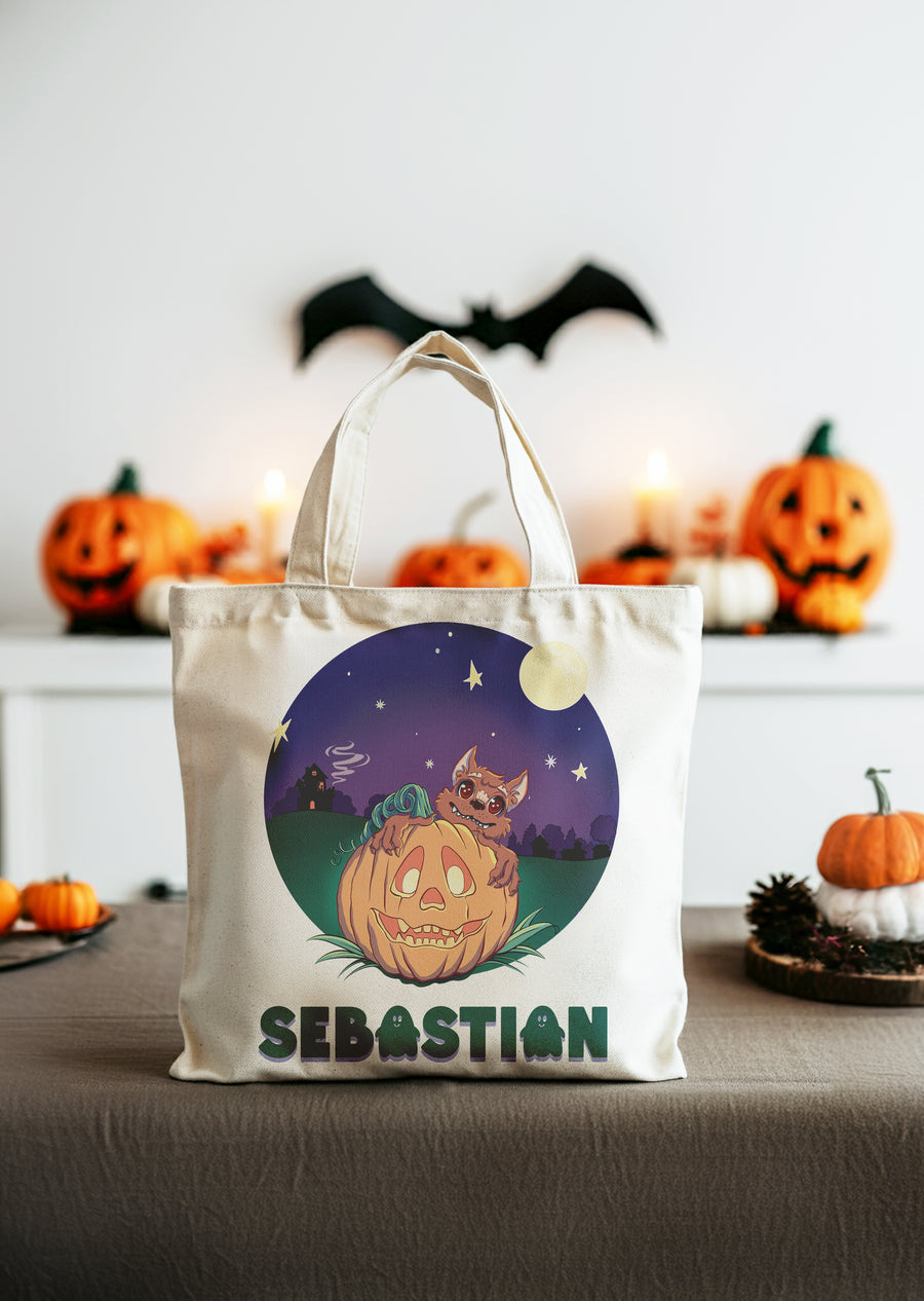 Peek-a-boo Warewolf Personalized Tote Bag