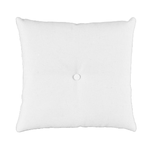 Canvas Ring Pillow, White